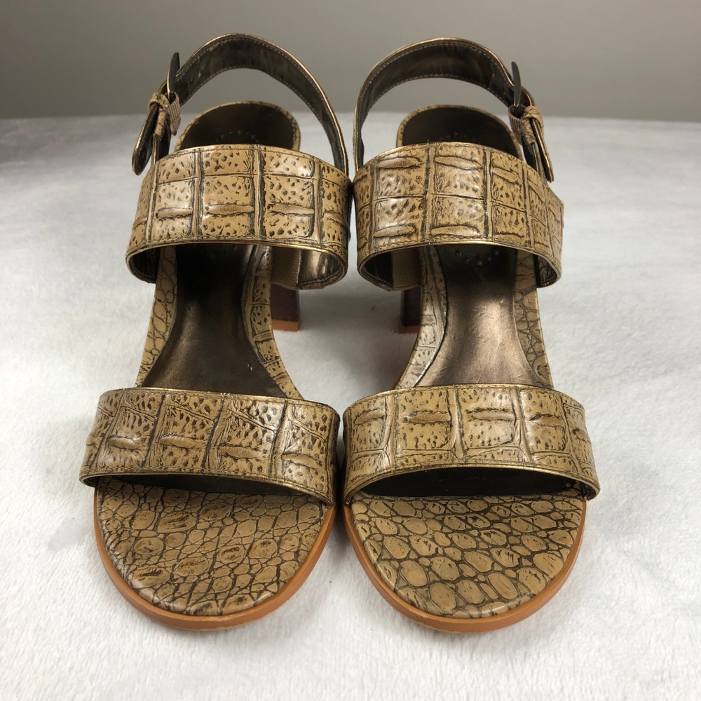 NINE WEST neutral block heel sandal - SZ 7